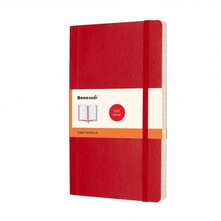 دفتر بنه نوت A5 جلد نرم قرمز
